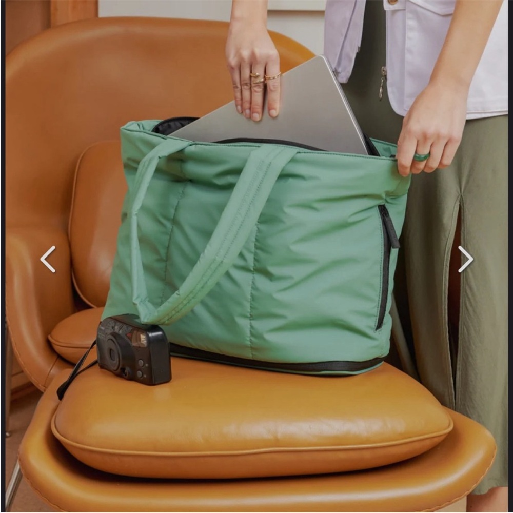 Calpak Expandable Tote in Sage Green